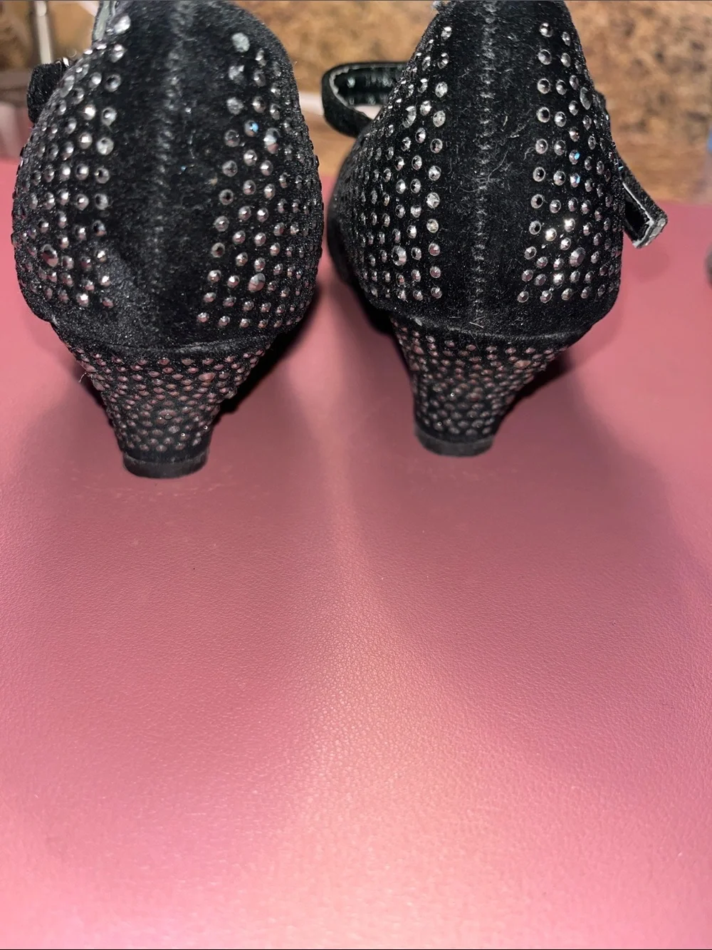 Link Black Sparkle Mary Jane Dress Shoes for Kids